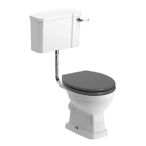 Victorian Style Low Level with Grey Seat Wood Soft Close Seat