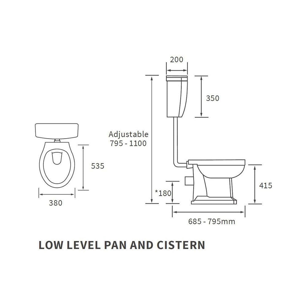 Victorian Style Low Level With Satin White Wood Soft Close Seat image 2