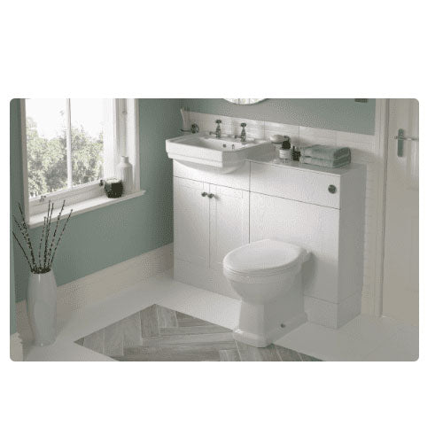 Victorian Style Semi Recessed Basin, 2 Tap Holes