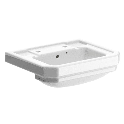 Victorian Style Semi Recessed Basin, 2 Tap Holes