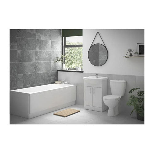 Visione Bathroom Vanity Suite with Bath, Toilet, Basin Set, Optional Taps and Wastes, by Bathcenter image