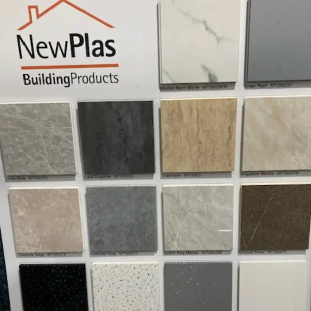 Wet Wall PVC Shower Panels - 1000mm Wide - Marble Matt White  2