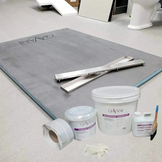 XPS Linear Drain Wetroom Deck inc Tanking Kit & Linear Drain