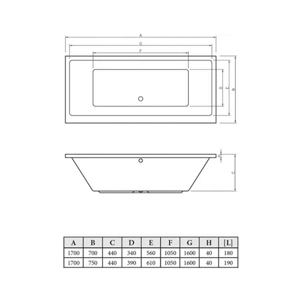 Zenith Reinforced Super Strength Bath, Double Ended, Various Sizes, Lifetime Guarantee image 2