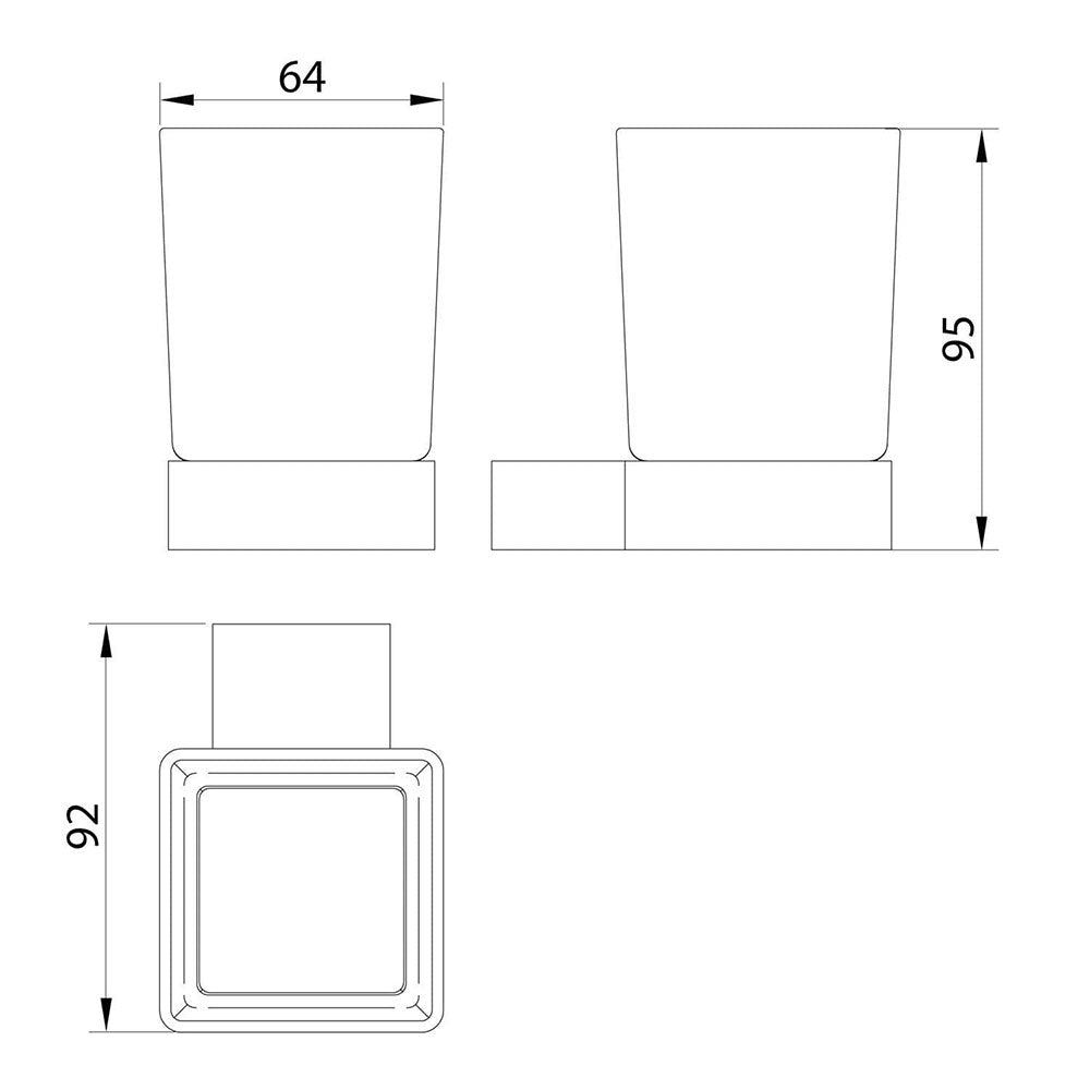 Alpha Tumbler Holder, Chrome image 1