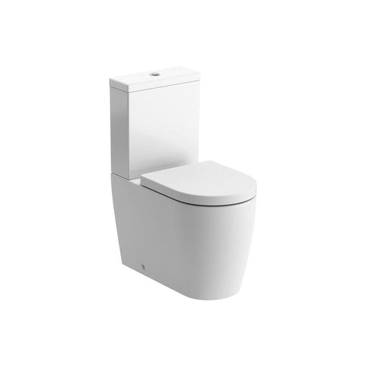 Aquila Close Coupled Toilet Rimless Fully Shrouded and Soft Close Seat, Comfort Height image