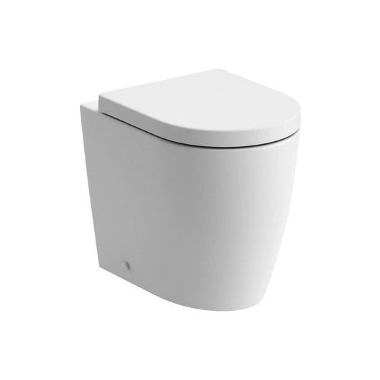 Aquila Rimless Back To Wall Toilet With Soft Close Seat, Comfort Height