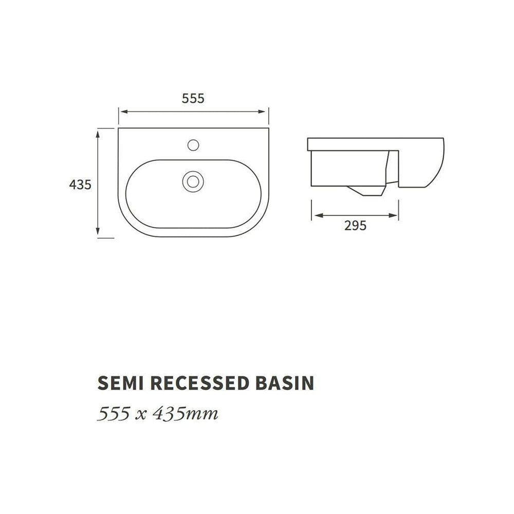 Aquila Semi Recessed Basin image 2