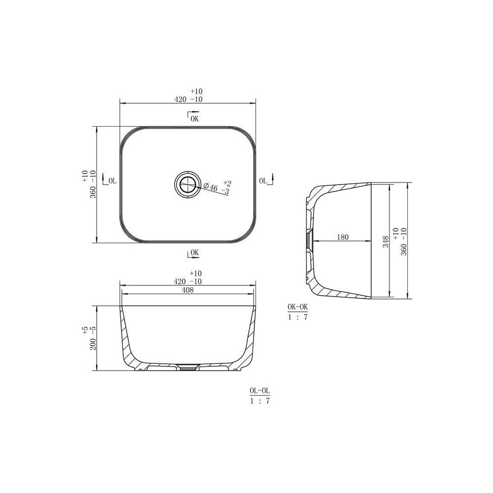 Clifton Deep 420mm Countertop Washbowl image 1