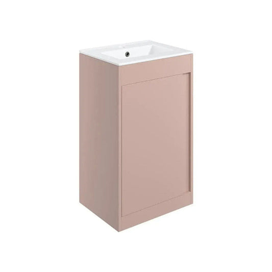 Cruzz 510mm Floor Standing Basin Unit Including Basin, Matt Antique Rose image