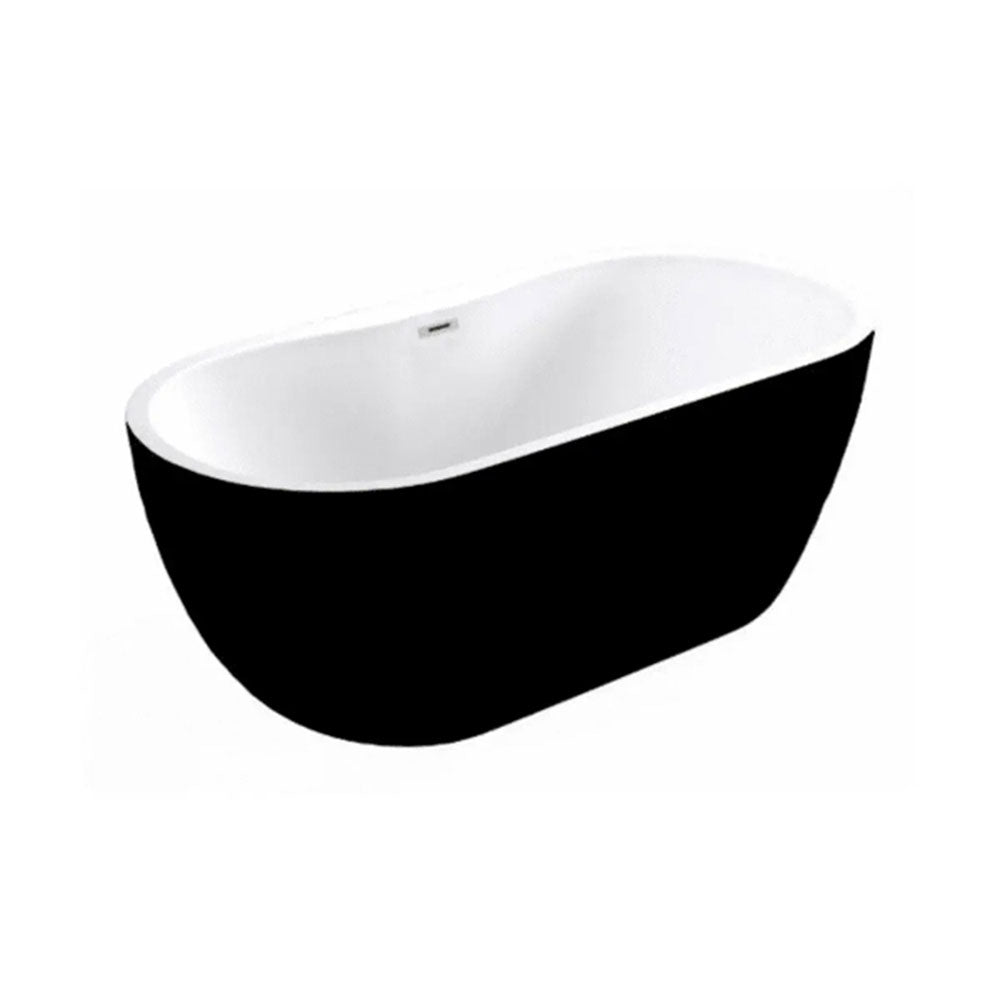 Cygnus 1655 x 740mm Black Freestanding Bath image 5