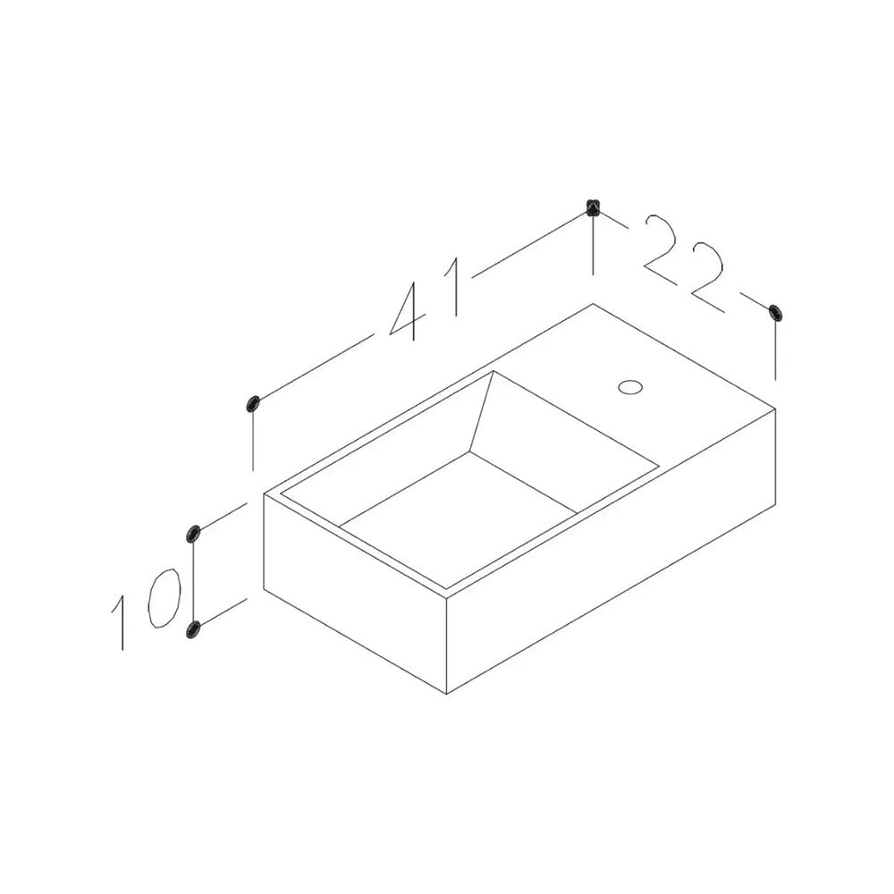 Deltar 410mm Wall Hung 1 Door Basin Unit with Basin, White Gloss image 2