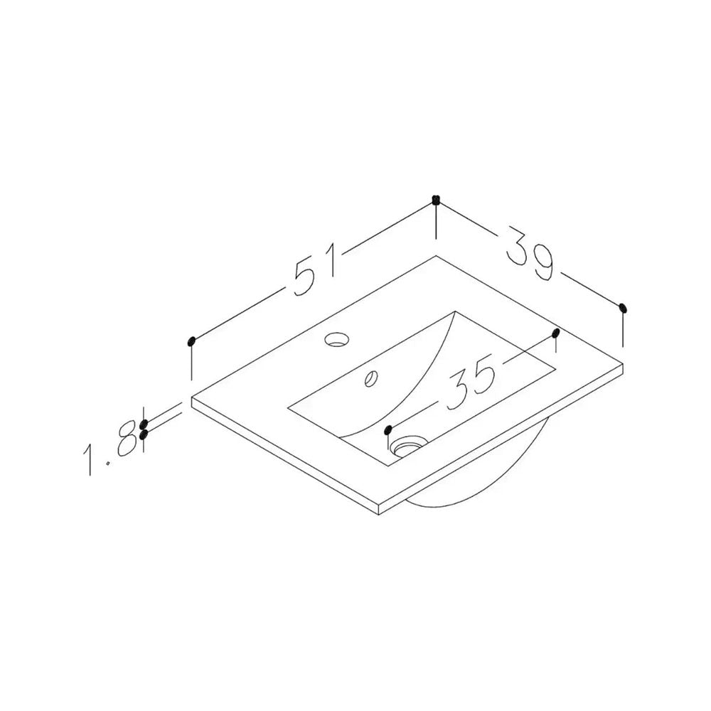 Deltar 510mm Wall Hung 2 Drawer Basin Unit with Basin, White Gloss image 2