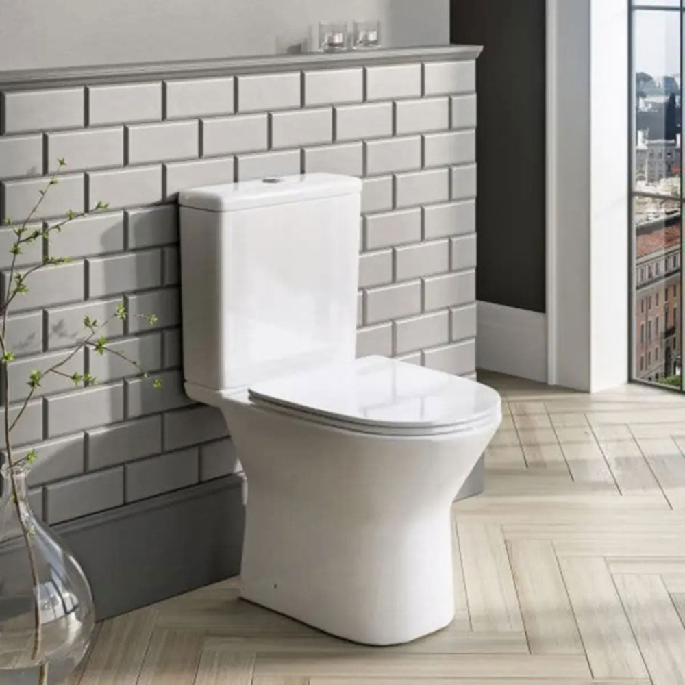 Deva Square Bath, Light Grey Vanity Unit, Bath,  Panels, Taps, Close Coupled Toilet and Basin image 12