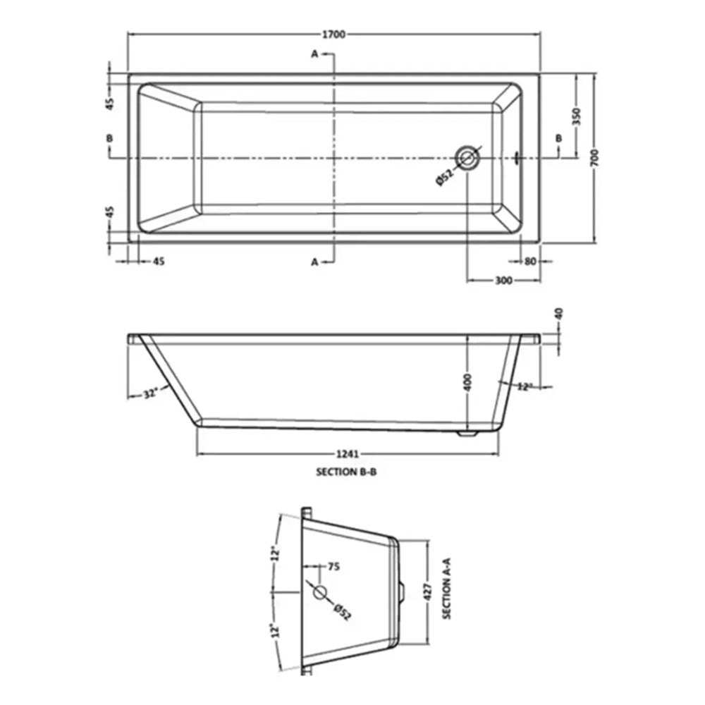 Deva Square Bath, Light Grey Vanity Unit, Bath,  Panels, Taps, Close Coupled Toilet and Basin image 4