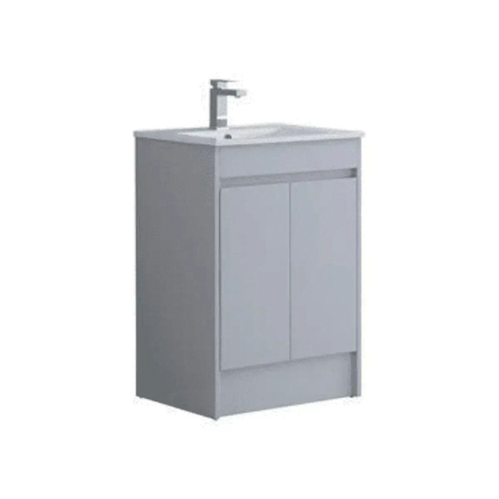 Deva Square Bath, Light Grey Vanity Unit, Bath,  Panels, Taps, Close Coupled Toilet and Basin image 7