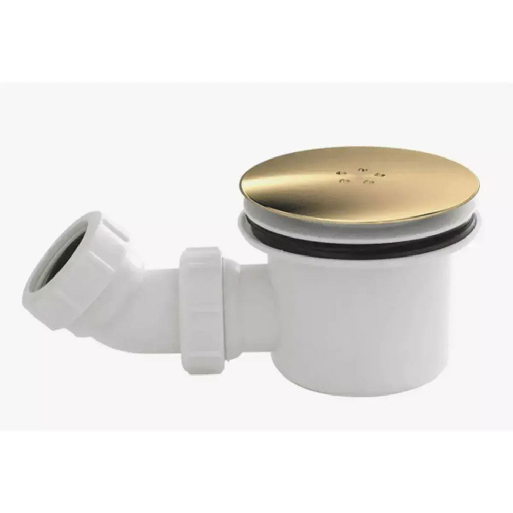 Elite Brushed Brass 1200mm Sliding Shower Door Suite image 2