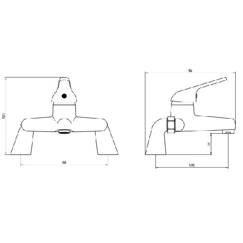 Essential Bathroom Suite with Bath, Toilet, Basin Set, Taps and Wastes image 10