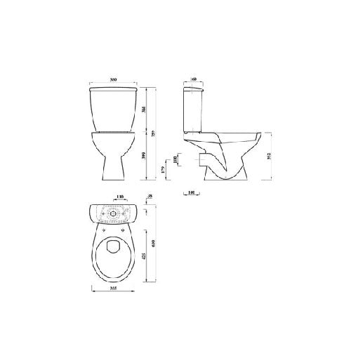 Essential Bathroom Suite with Bath, Toilet, Basin Set, Taps and Wastes image 7