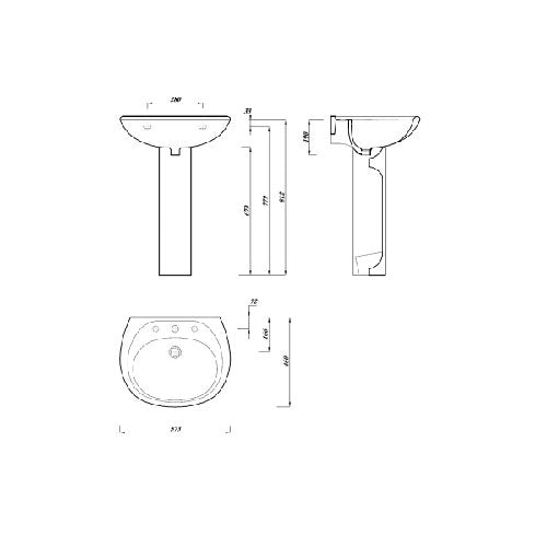 Essential Bathroom Suite with Bath, Toilet, Basin Set, Taps and Wastes image 8