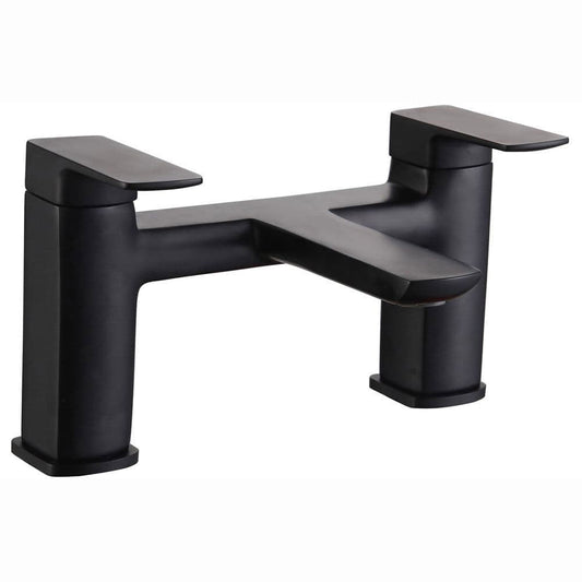 Genoa Bath Filler Tap, Black, Modern Lever Style image