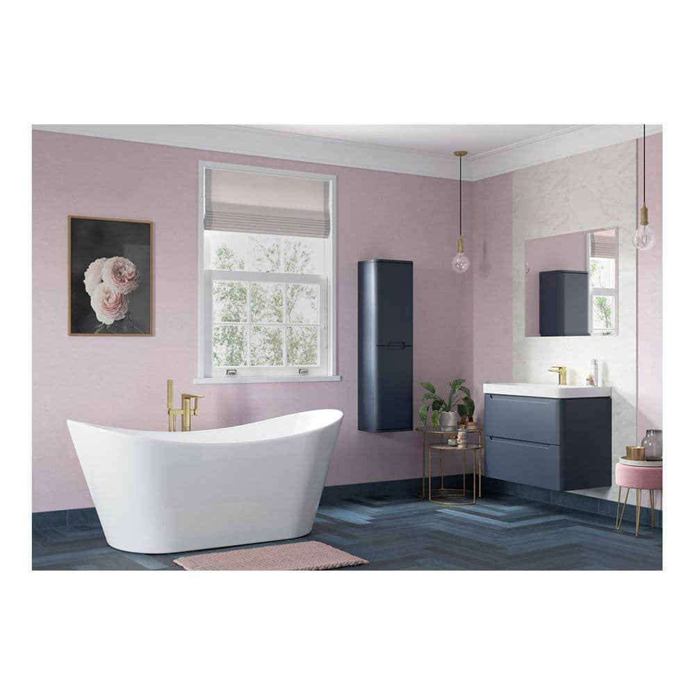 Genoa Mono Cloakroom Basin Tap, Brushed Brass, Modern Lever Style image 1