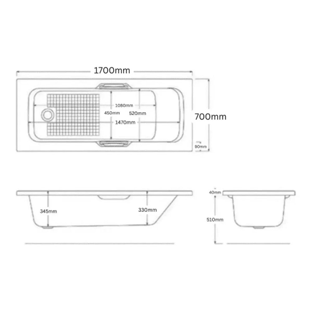 Granada Bathroom Suite with Bath, 2 Tap Hole Basin Unit, Taps and Toilet image 14