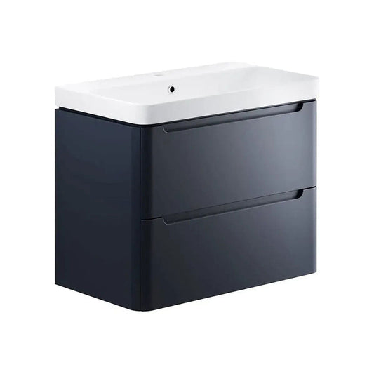 Libras 800 2 Drawer Wall Hung Basin Unit, Matt Indigo image