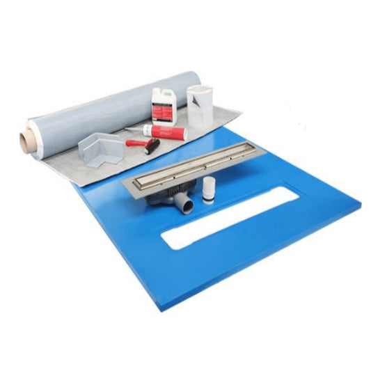 Maxxus Wetroom Kit - Linear Drain & Membrane Tanking (For Tiling)-10 Square Meters 