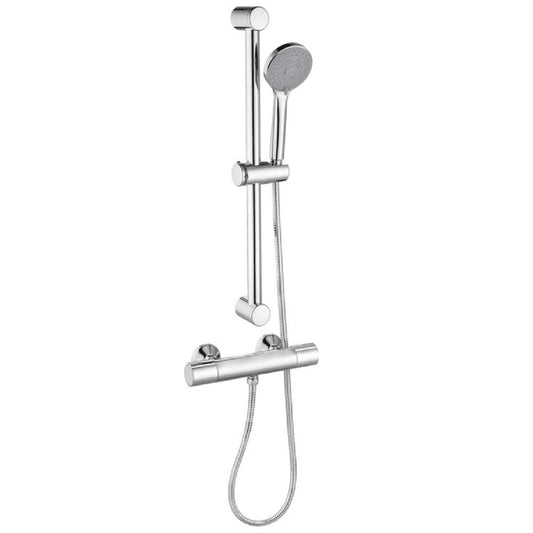 Mizar Cool Touch Thermostatic Bar Mixer Shower, Chrome image