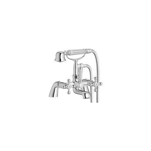 Modox Bath/Shower Mixer Tap, Chrome, Traditional Cross Top Style