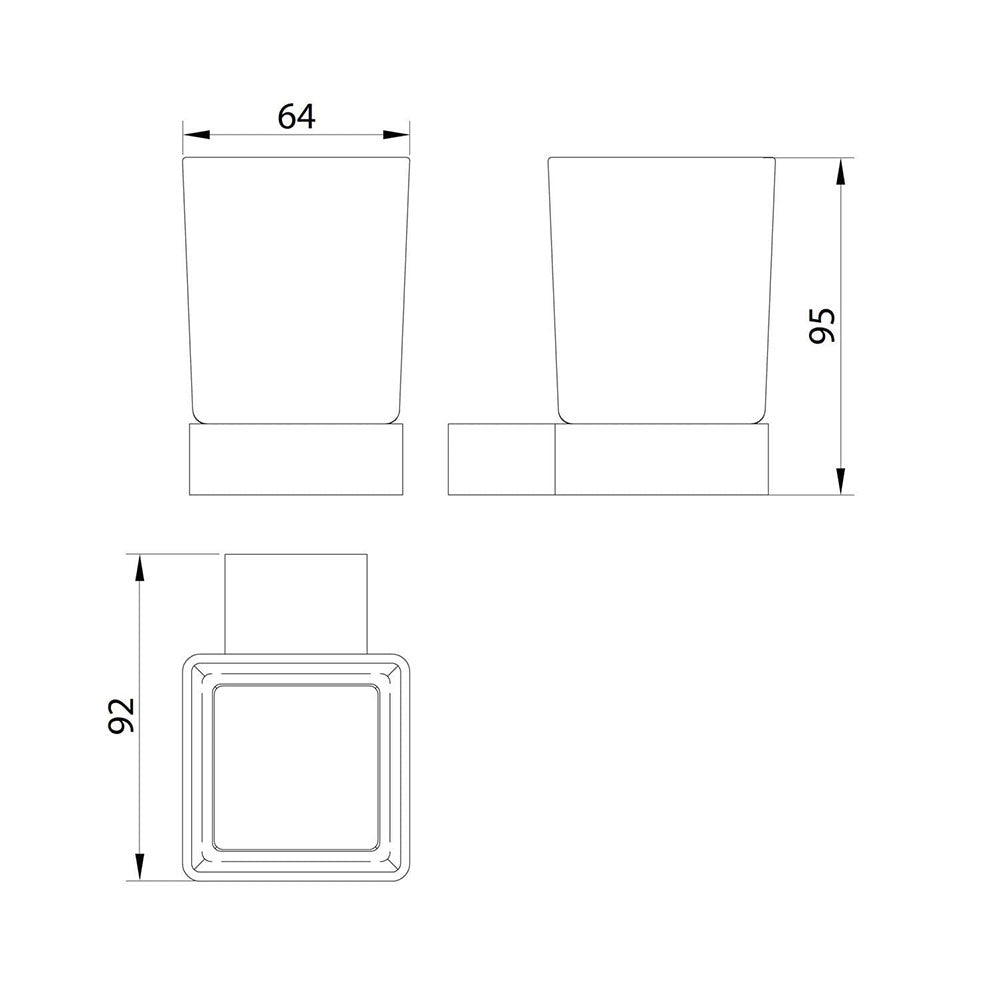 Mono Tumbler Holder, Matt Black image 2