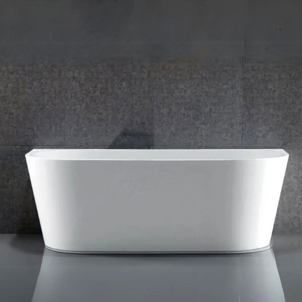 Orion Back to Wall Freestanding Bath 1500 x 750mm with Optional Colour Waste image 11