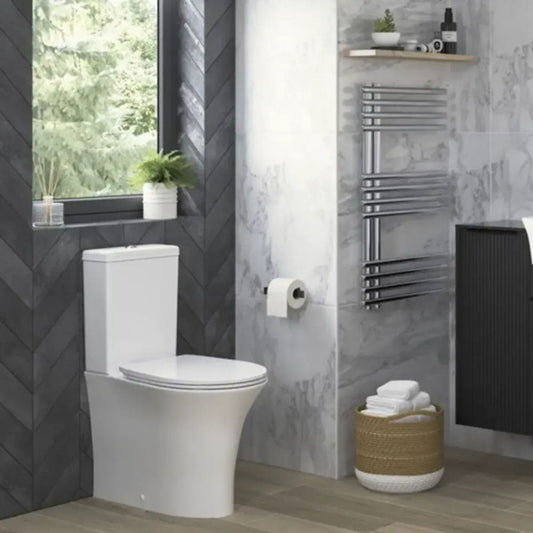 Parum, Rimless close coupled toilet with soft close seat, Fully Shrouded image