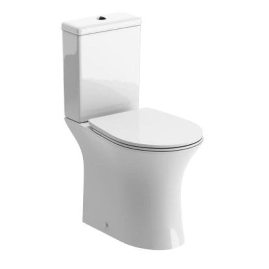 Parum, Rimless Close Coupled Toilet with Soft Close Seat, Open Back image