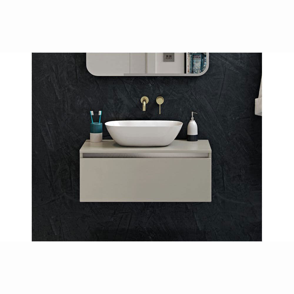 Pesco Bath Shower Mixer Tap, Brushed Brass, Modern Lever Style