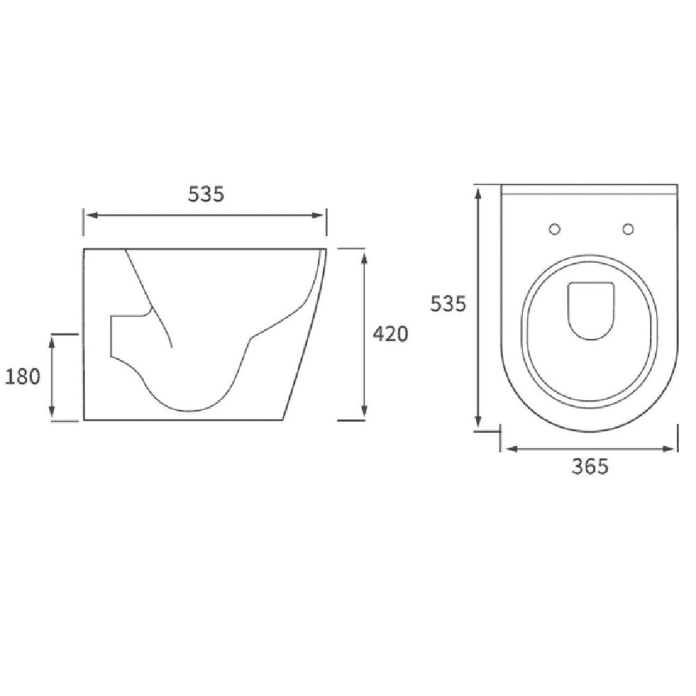 Regors Back To Wall Toilet With Soft Close Seat image 2