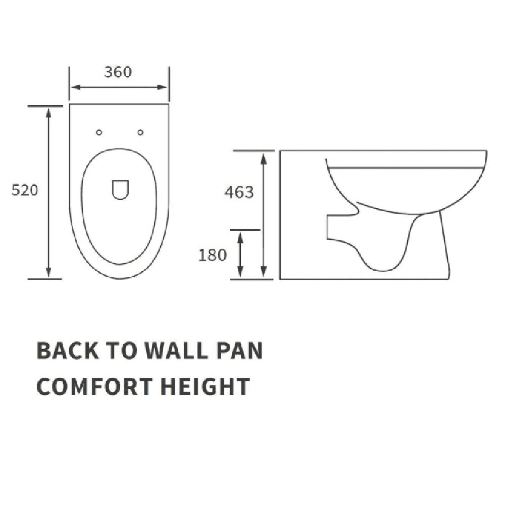 Serpens Back To Wall Comfort Height Toilet Inc Soft Close Seat image 1