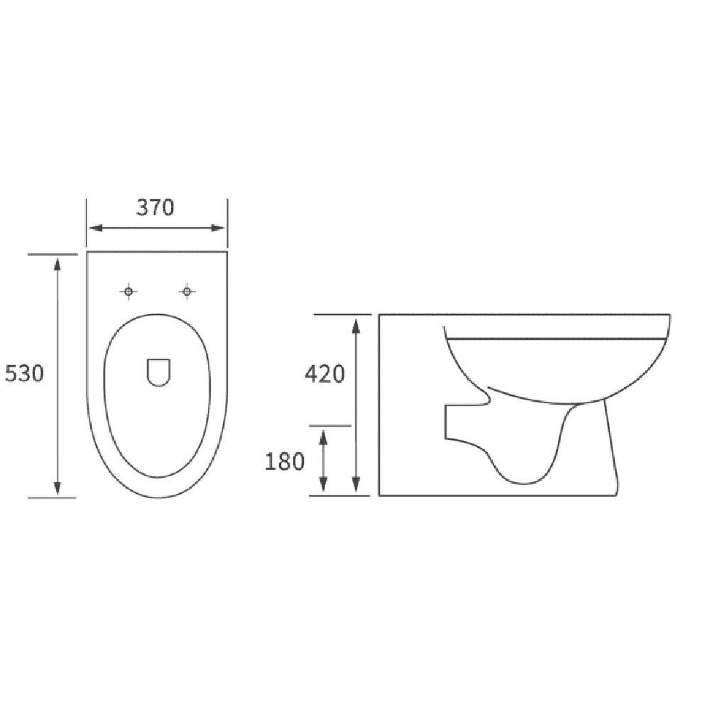 Serpens Back To Wall Toilet Inc Soft Close Seat image 1
