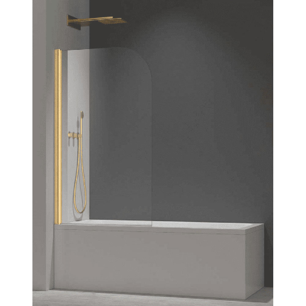 Serpens Brushed Brass Full Bathroom Suite with, Taps, Bath Screen and Dual Shower image 16