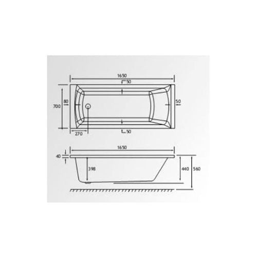 Serpens Vanity Unit Bathroom Suite with 1650x700mm Bath, Matt Black Screen and Dual Shower image 10