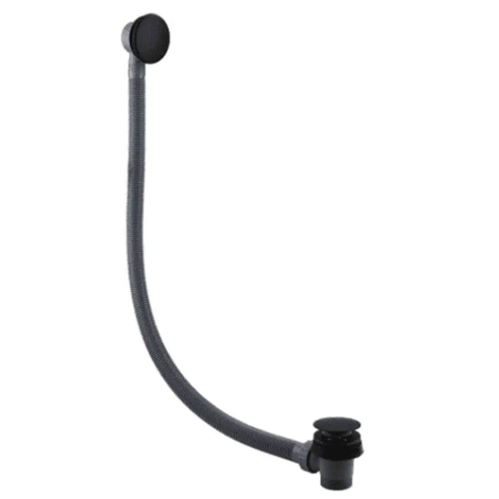 Serpens Vanity Unit Bathroom Suite with 1650x700mm Bath, Matt Black Screen and Dual Shower image 9