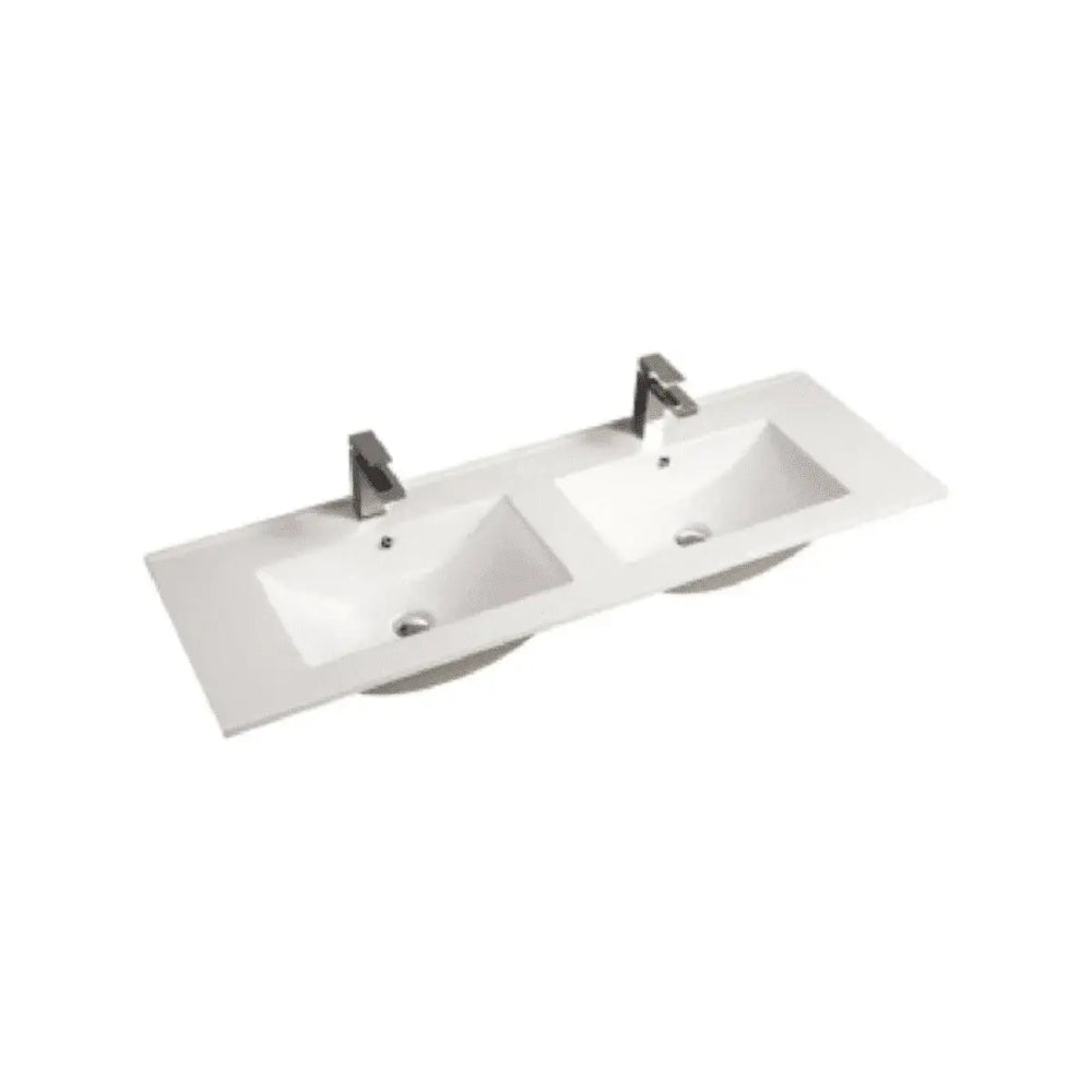Stockholm Waterproof 1220mm Double Bowl Vanity Unit Light Grey 6