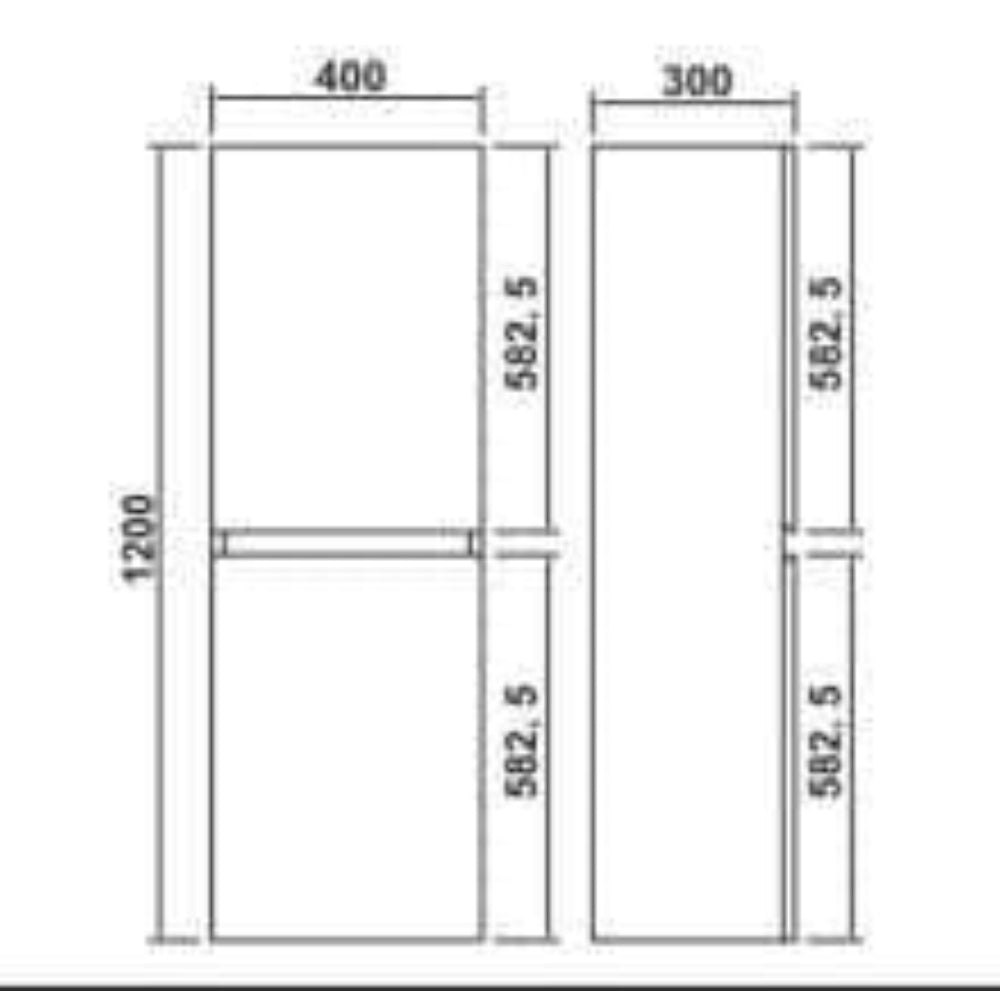 Stockholm Waterproof 300mm Tall Unit White 3
