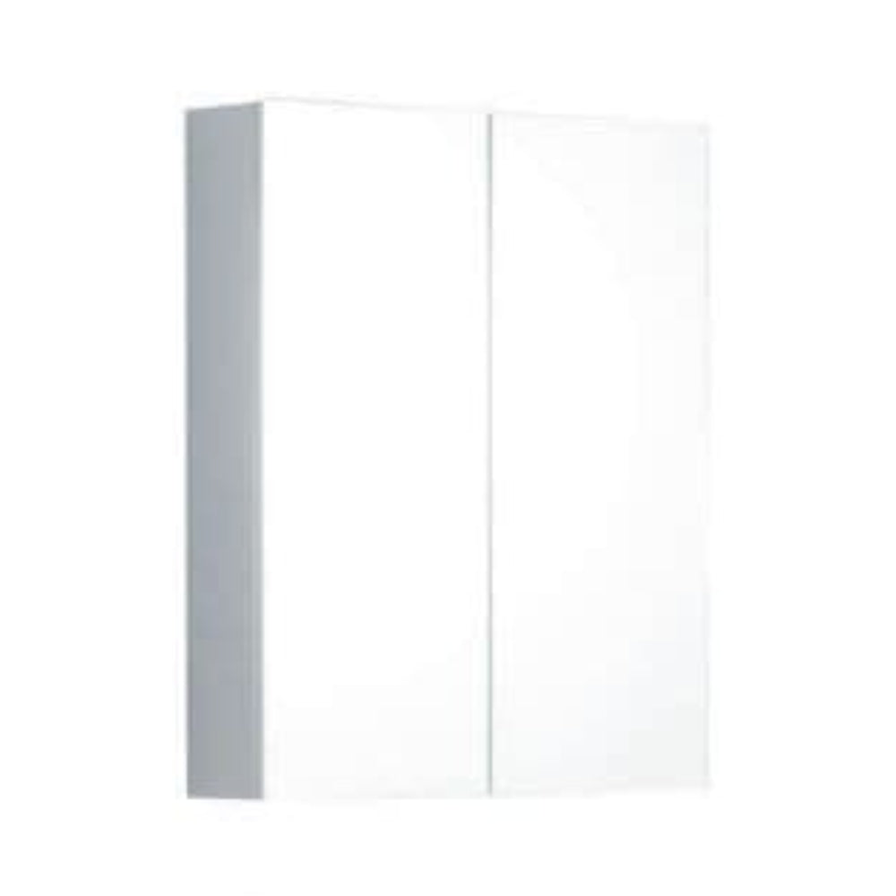 Stockholm Waterproof 600mm Mirrored Cabinet Light Grey 3