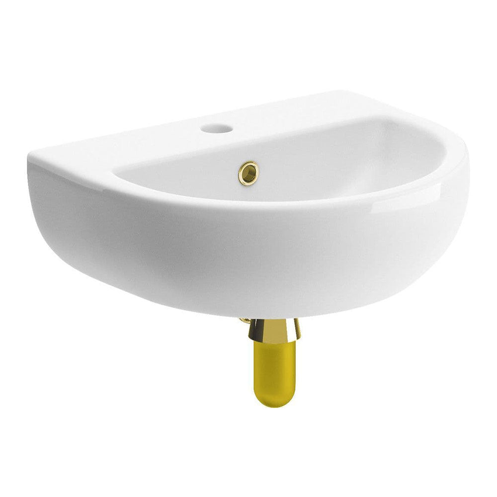 Tengri Cloakroom Basin With Brass Bottle Trap image