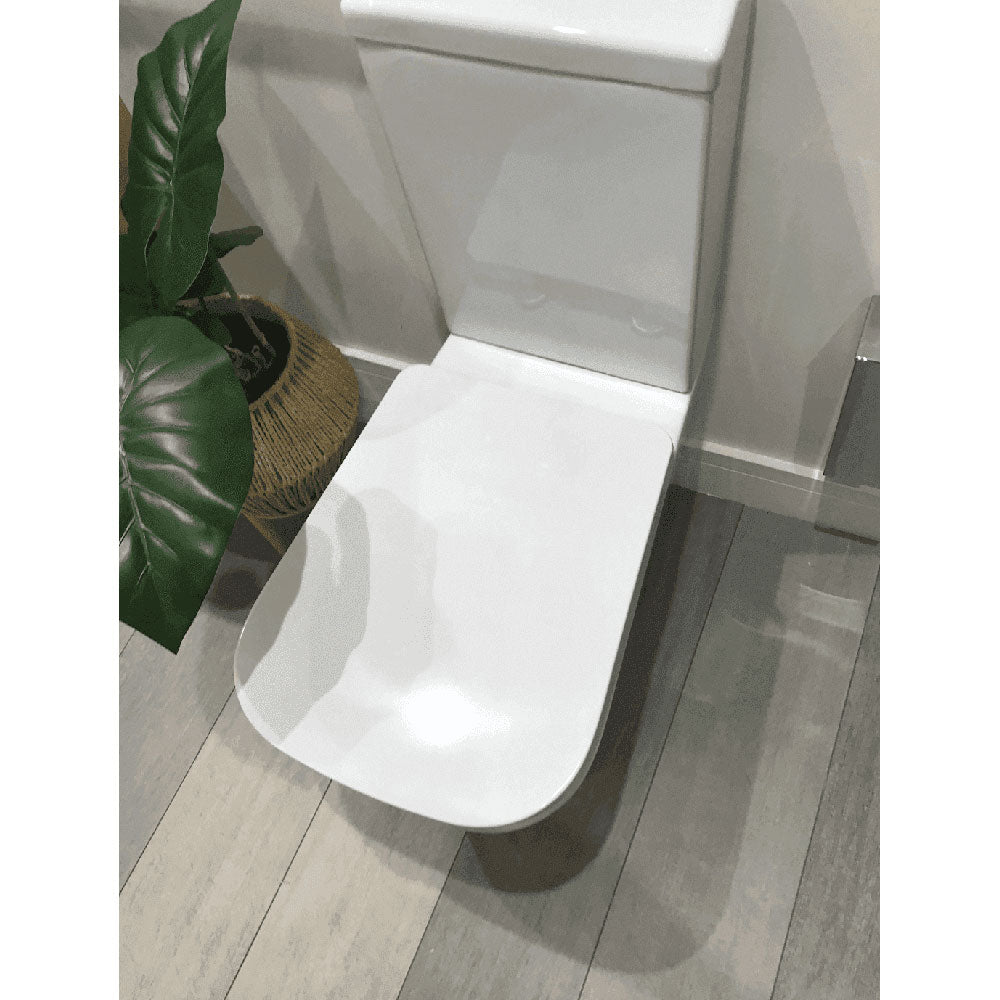 Vegar Rimless Close Coupled Toilet, Rimless, Short Projection, Open Back image 4