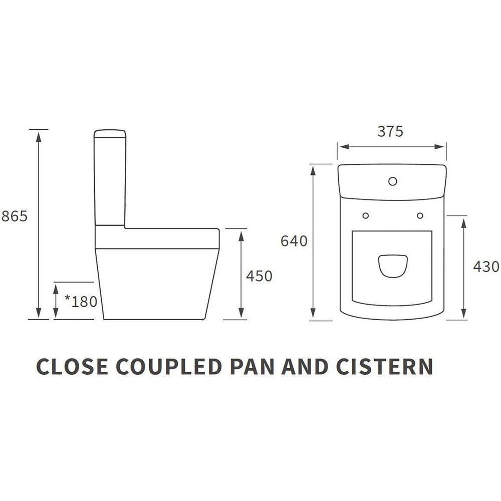 Vegar Rimless Close Coupled Toilet, Rimless With Soft Close Seat, Fully Shrouded image 3