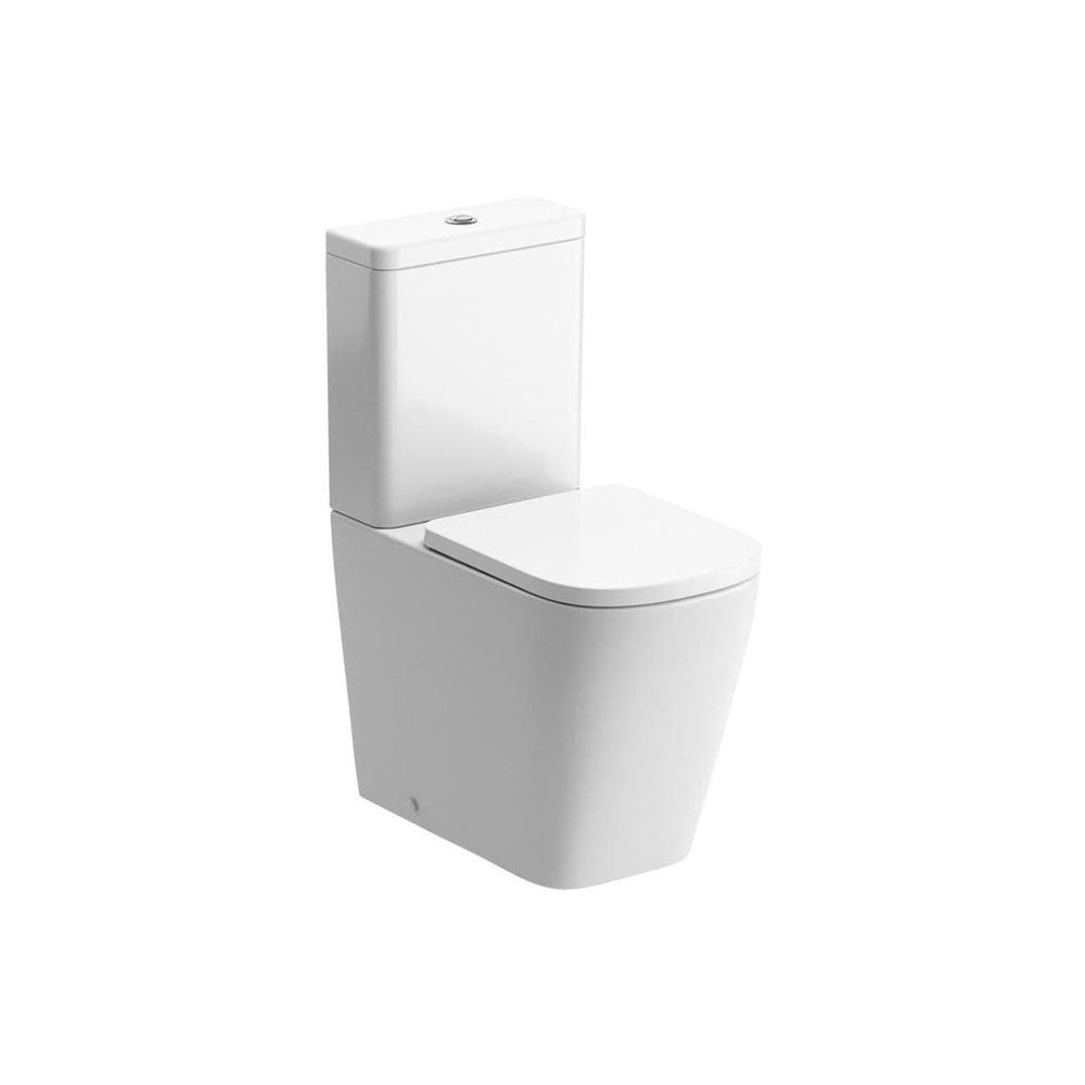 Vegar Rimless Close Coupled Toilet, Rimless With Soft Close Seat, Fully Shrouded image