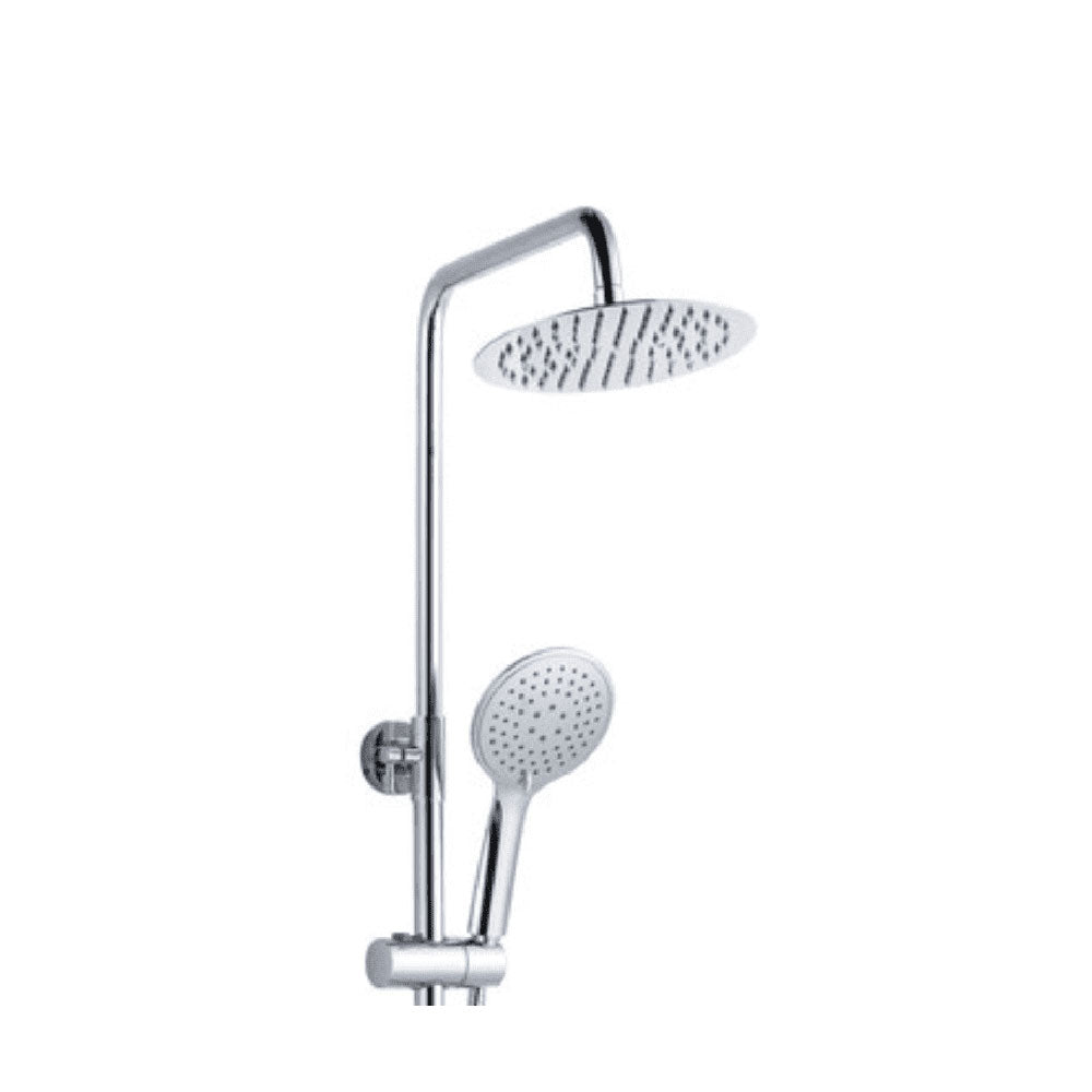 Velone Thermostatic Bar Mixer with Round Handset and Overhead Shower image 1